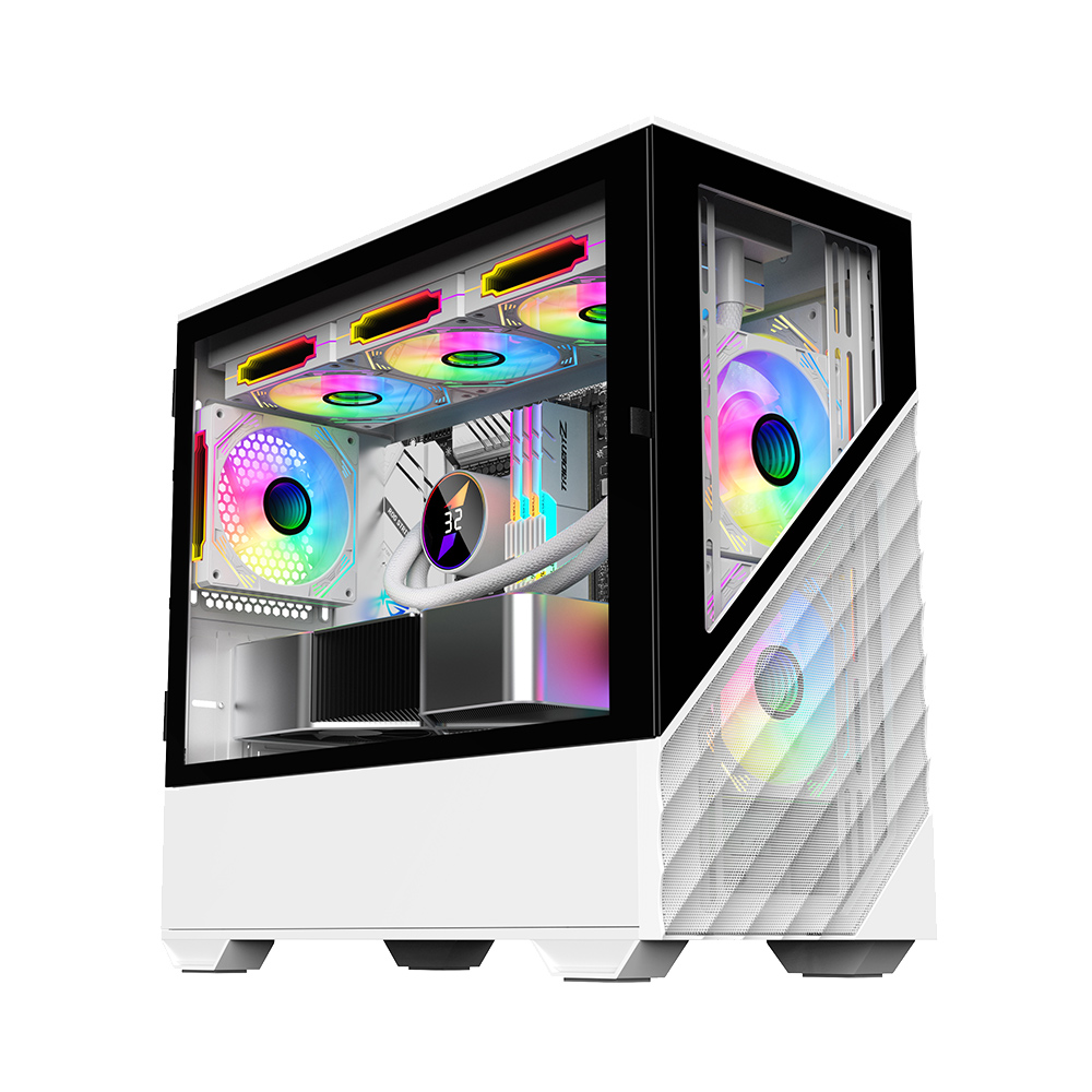 Корпус 1stPlayer DK D7 White (D7-WH-3F1-W), без БП, mATX