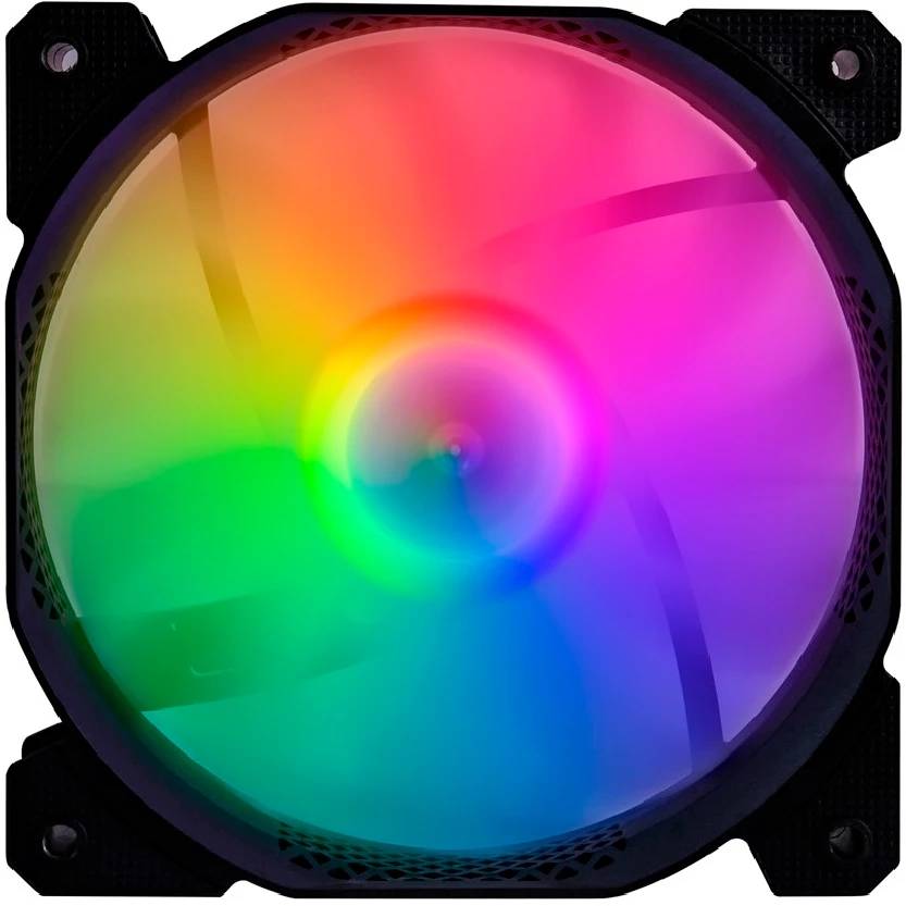 Вентилятор 12x12см 1stPlayer F1 FRGB Black (F1-BK-3P)