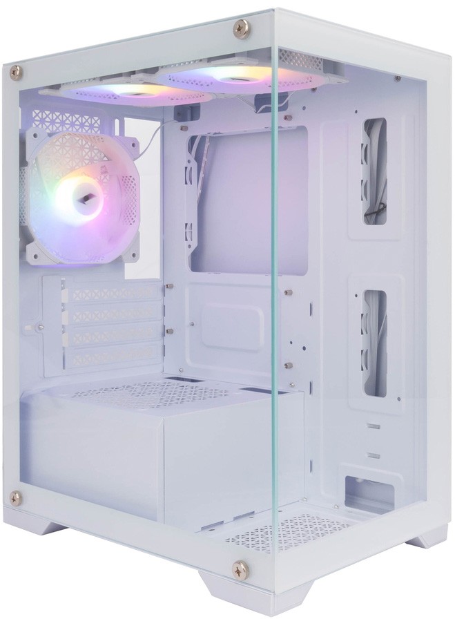 Корпус 1stPlayer MIKU Mi2 White Mi2-WH-3F1-W, без БП, mATX
