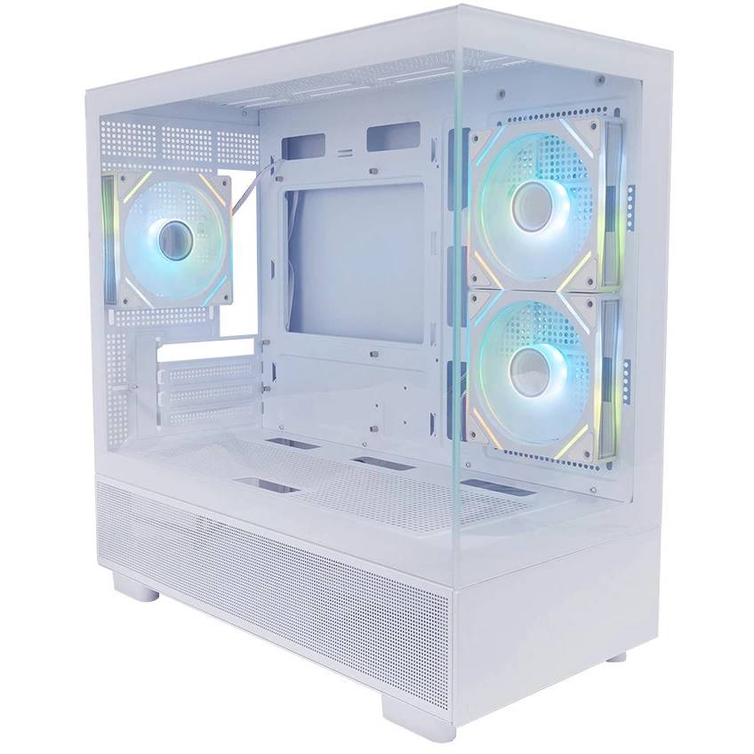 Корпус 1stPlayer MIKU Mi5 ARGB White Mi5-WH-2FC7R-W-1FC7-W, без БП, mATX