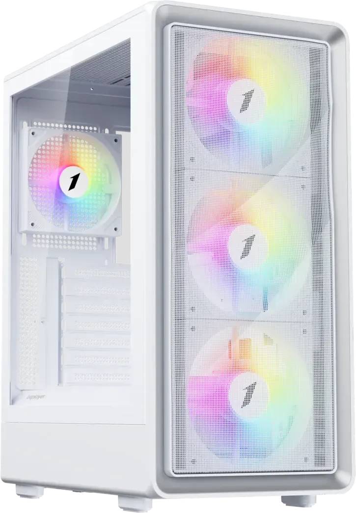 Корпус 1STPLAYER WA7 White (WA7-WH-3FA7-14-W-1FA7-W), без БП, ATX