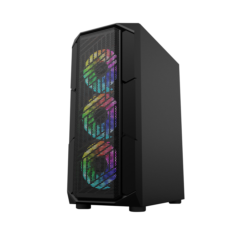 Корпус 1stPlayer FIREBASE XF XF-BK-4F1, без БП, ATX