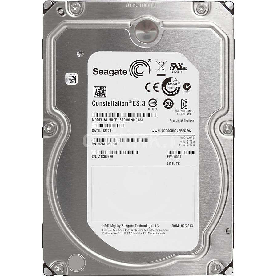 2000Gb Seagate Constellation ES, ST2000NM0033, 7200rpm, SATA III, 128Mb