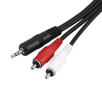 Кабель Jack3.5 (M) - 2xRCA (M) 5bites AC35J2R-050M, 5м
