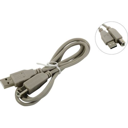 Кабель USB2.0 (AM) - USB2.0 (BM), 1м, 5bites UC5010-010C, серый