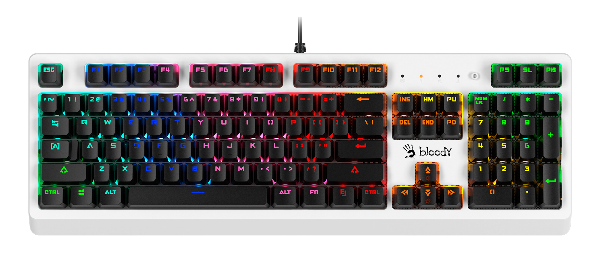 Клавиатура A4Tech Bloody B810RC, белый