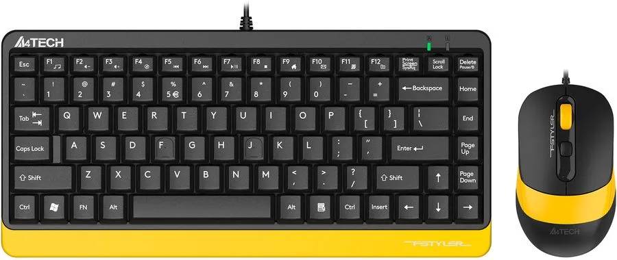 Набор A4Tech Fstyler F1110, черный/желтый