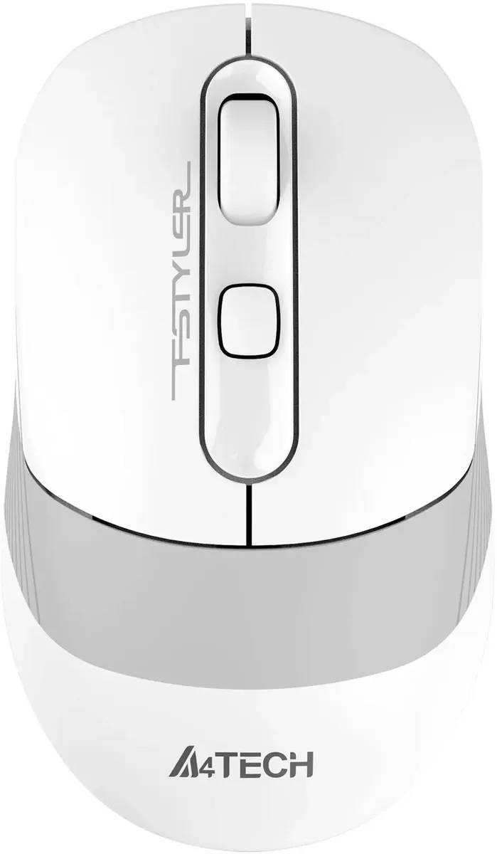 Мышь A4Tech Fstyler FB10CS, белый-серый