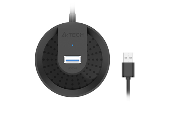 Разветвитель USB3.0 A4Tech HUB-30 Black, 1in - 4out