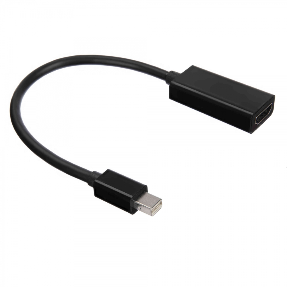 Кабель адаптер mDP (20M) - HDMI (19F), 0.2м, ACD ACD-DAMHF-01B, черный