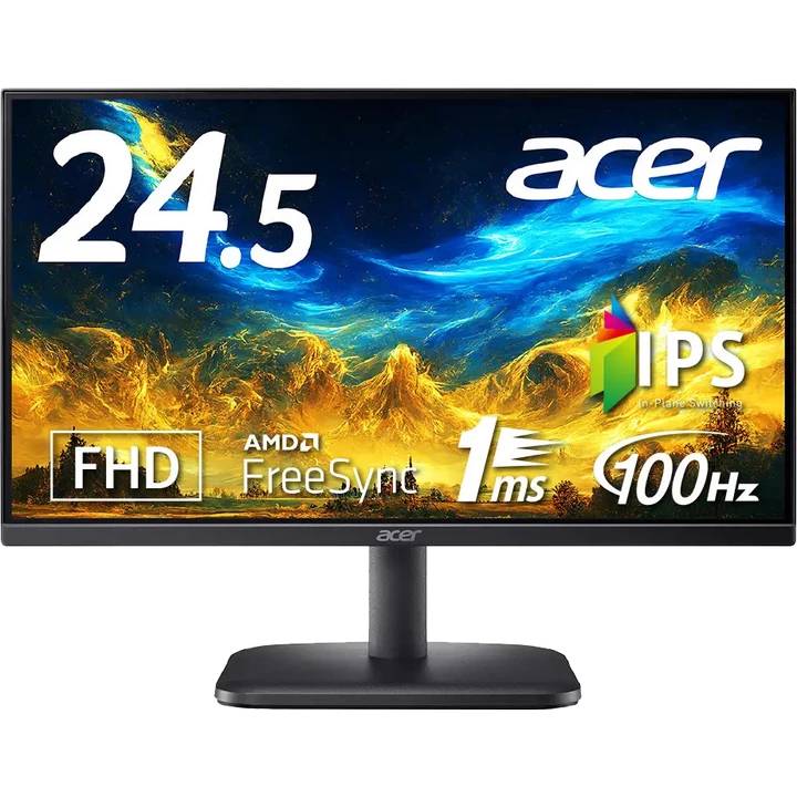 Монитор 24.5" Acer EK251QEbi, 1920x1080, IPS, 100Hz, (VGA, HDMI) (UM.KE1EE.E01)