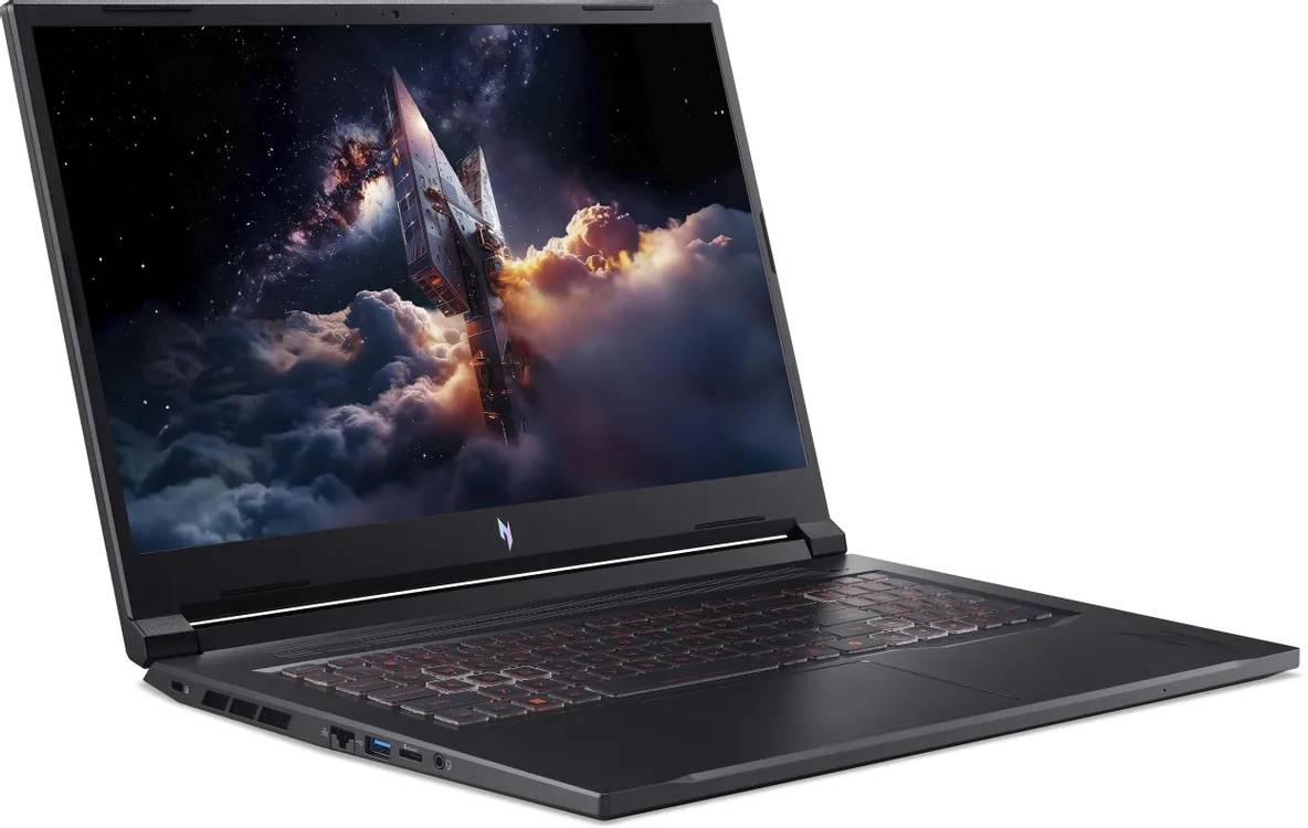 Ноутбук Acer Nitro V 17 AI ANV17-41-R1TV, 17.3" IPS, Ryzen 5 240/ 16Gb/ 1TbSSD/ RTX 5050 8Gb/ Black (NH.QYTCD.005)
