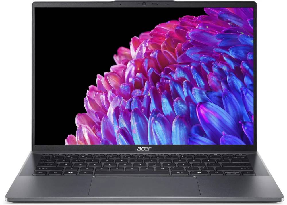Ноутбук Acer Swift Go 14 SFG14-63-R57X, 14" OLED, Ryzen 7 8845HS/ 16Gb/ 1TbSSD/ W11/ Grey (NX.KTSCD.003)