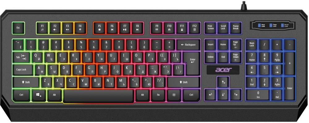 Клавиатура Acer OKW300 ZL.KBDCC.019, USB, черный