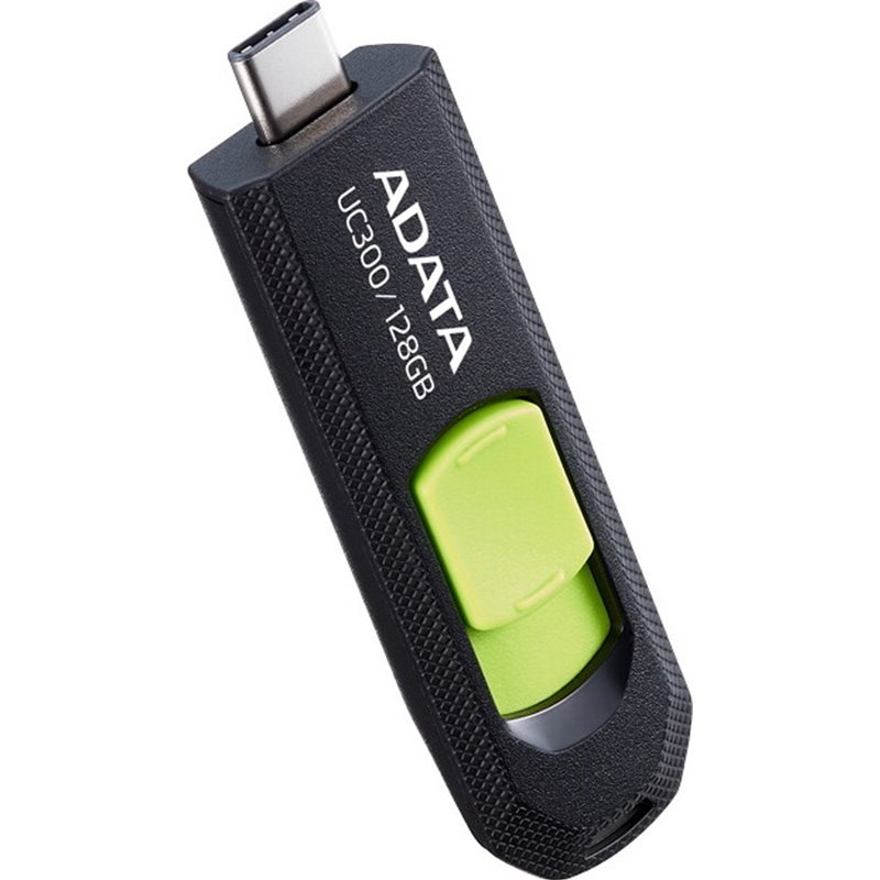 128Gb AData UC300 ACHO-UC300-128G-RBK/GN, USB3.2 Type-C, Black/Green