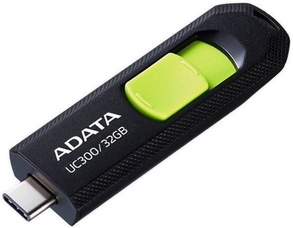 32Gb AData UC300 ACHO-UC300-32G-RBK/GN, USB3.2 Type-C, Black/Green