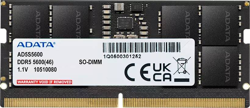 Оперативная память для ноутбука 16Gb AData AD5S560016G-S, SODIMM DDR V, PC-44800, 5600MHz