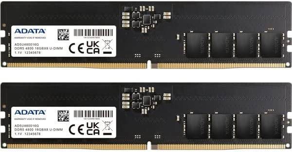 Оперативная память 32Gb AData AD5U480016G-DT, DDR V, PC-38400, 4800MHz, kit 2x16Gb