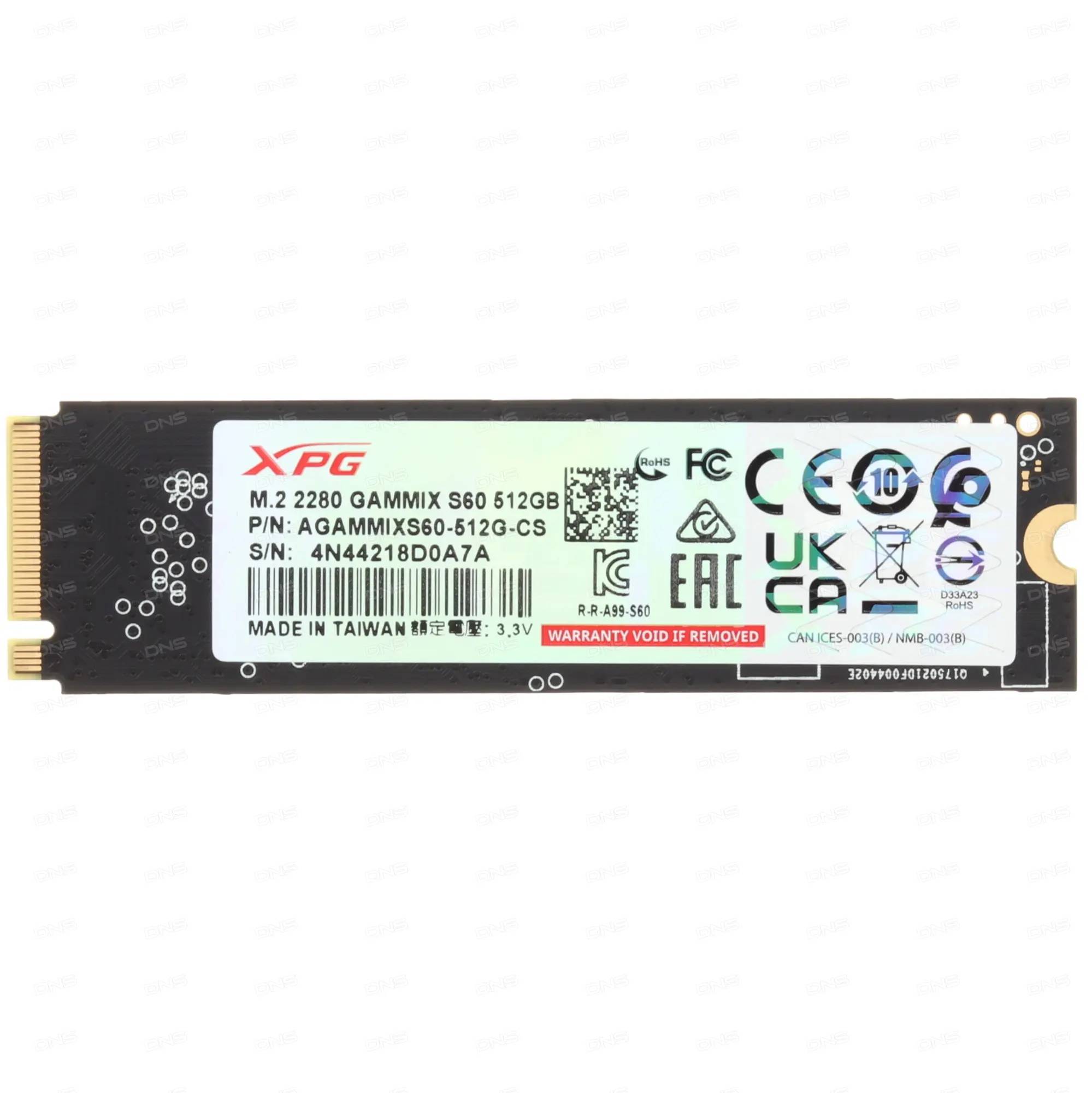 512Gb SSD AData XPG Gammix S60 AGAMMIXS60-512G-CS, (4700/1700), M.2