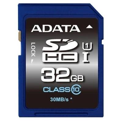 Карта памяти 32Gb AData ASDH32GUICL10-R, SDHC, SDHC Class 10, UHS-I U1