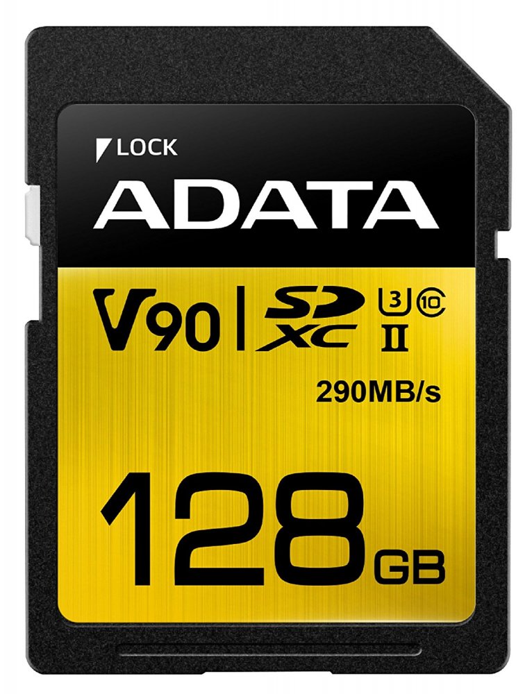 Карта памяти 128Gb AData Premier ONE ASDX128GUII3CL10-C, SD, SDXC Class 10, UHS-II U3