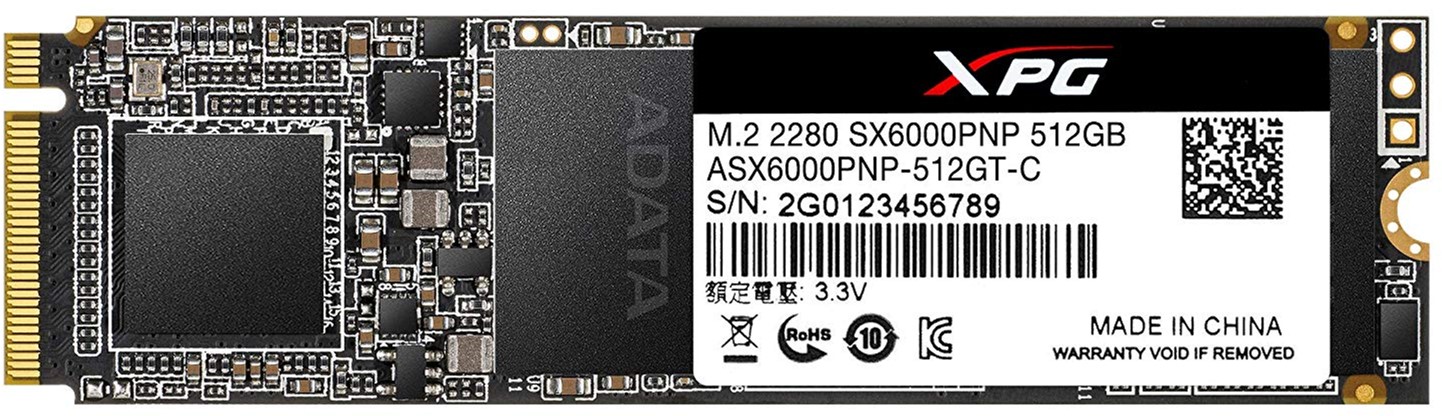 512Gb SSD AData XPG SX6000 Pro ASX6000PNP-512GT-C, (2100/1400), NVMe M.2