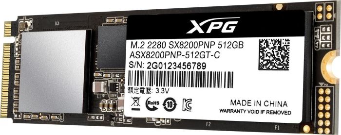 512Gb SSD AData XPG SX8200 Pro ASX8200PNP-512GT-C, (3500/2300), NVMe M.2