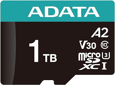 Карта памяти 1Tb AData AUSDX1TUI3V30SA2-RA1, SD Micro, SDXC Class 10, UHS-I U3, адаптер