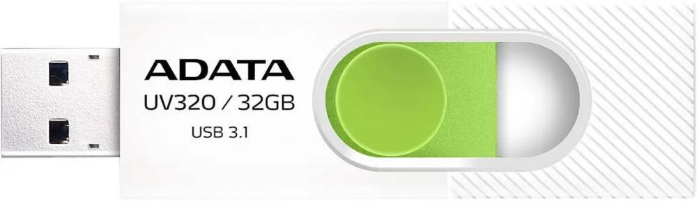 32Gb AData UV320 AUV320-32G-RWHGN, USB3.2, White/Green