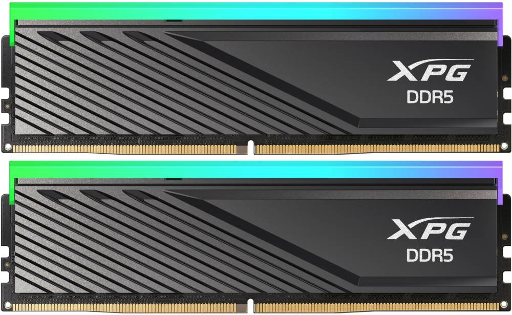 Оперативная память 32Gb AData XPG Lancer Blade RGB Black AX5U6400C3216G-DTLABRBK, DDR V, PC-51200, 6400MHz, kit 2x16Gb