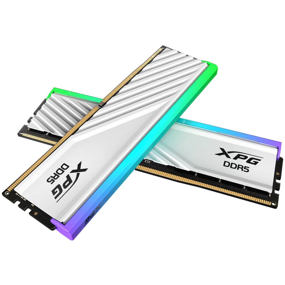 Оперативная память 32Gb AData XPG Lancer Blade RGB White AX5U6400C3216G-DTLABRWH, DDR V, PC-51200, 6400MHz, kit 2x16Gb