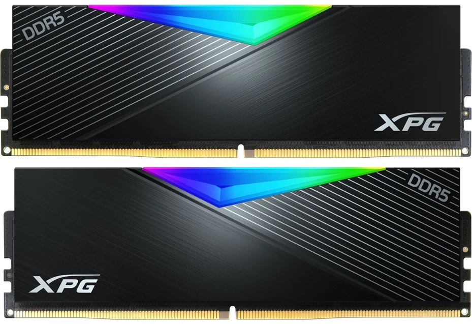 Оперативная память 64Gb AData XPG Lancer RGB Black AX5U6400C3232G-DCLARBK, DDR V, PC-51200, 6400MHz, kit 2x32Gb