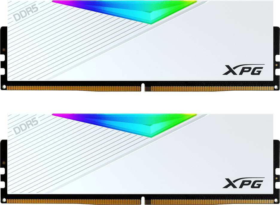 Оперативная память 64Gb AData XPG Lancer RGB White AX5U6400C3232G-DCLARWH, DDR V, PC-51200, 6400MHz, kit 2x32Gb