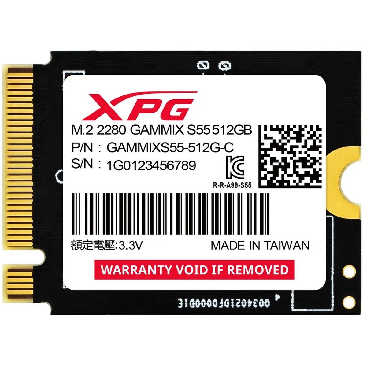 512Gb SSD AData XPG Gammix S55 SGAMMIXS55-512G-C, (5000/3000), NVMe M.2