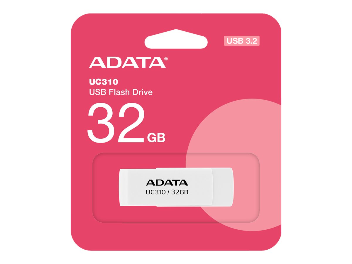 32Gb AData UC310 UC310-32G-RWH, USB3.2, White
