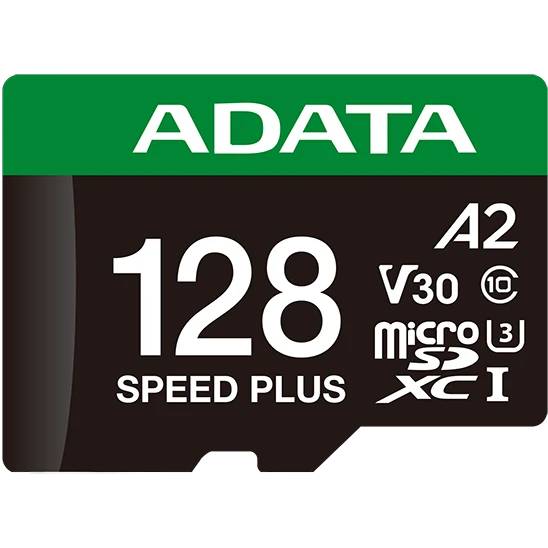 Карта памяти 128Gb AData UD128GUI3V30A2SP-RA1, SD Micro, SDXC Class 10, UHS-I U3, адаптер