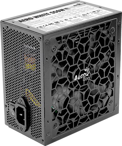 Блок питания 550Вт, AeroCool Aero White 550W, 80 Plus, APFC, ATX