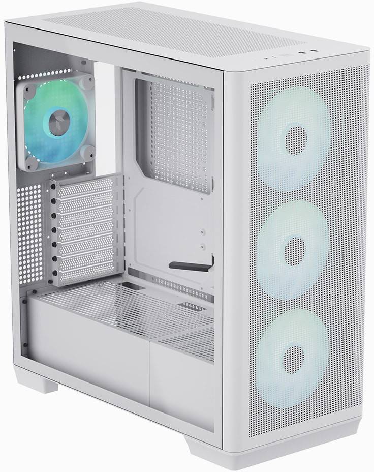 Корпус Aerocool APNX CREATOR C1-WT-V1, белый, без БП, ATX