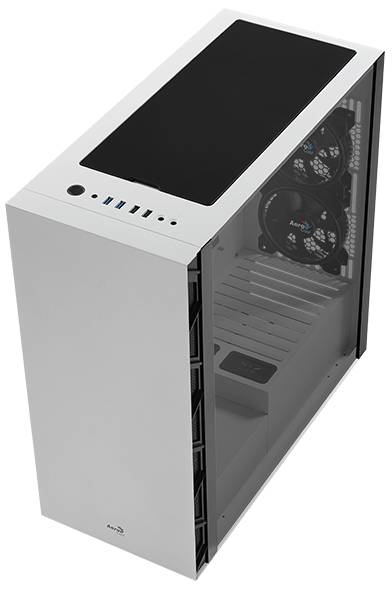 Корпус Aerocool Flo Saturn FRGB-G-WT-V1 White, без БП, ATX