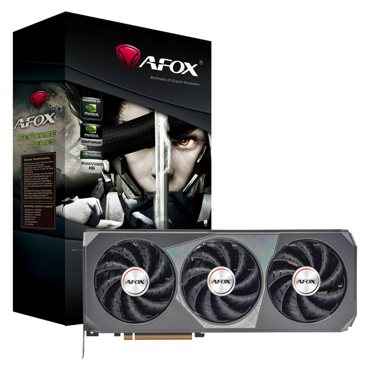 Видеокарта GeForce RTX 4070, 12Gb GDDR6 192bit, Afox AF4070-12GD6H7-V3, RTL