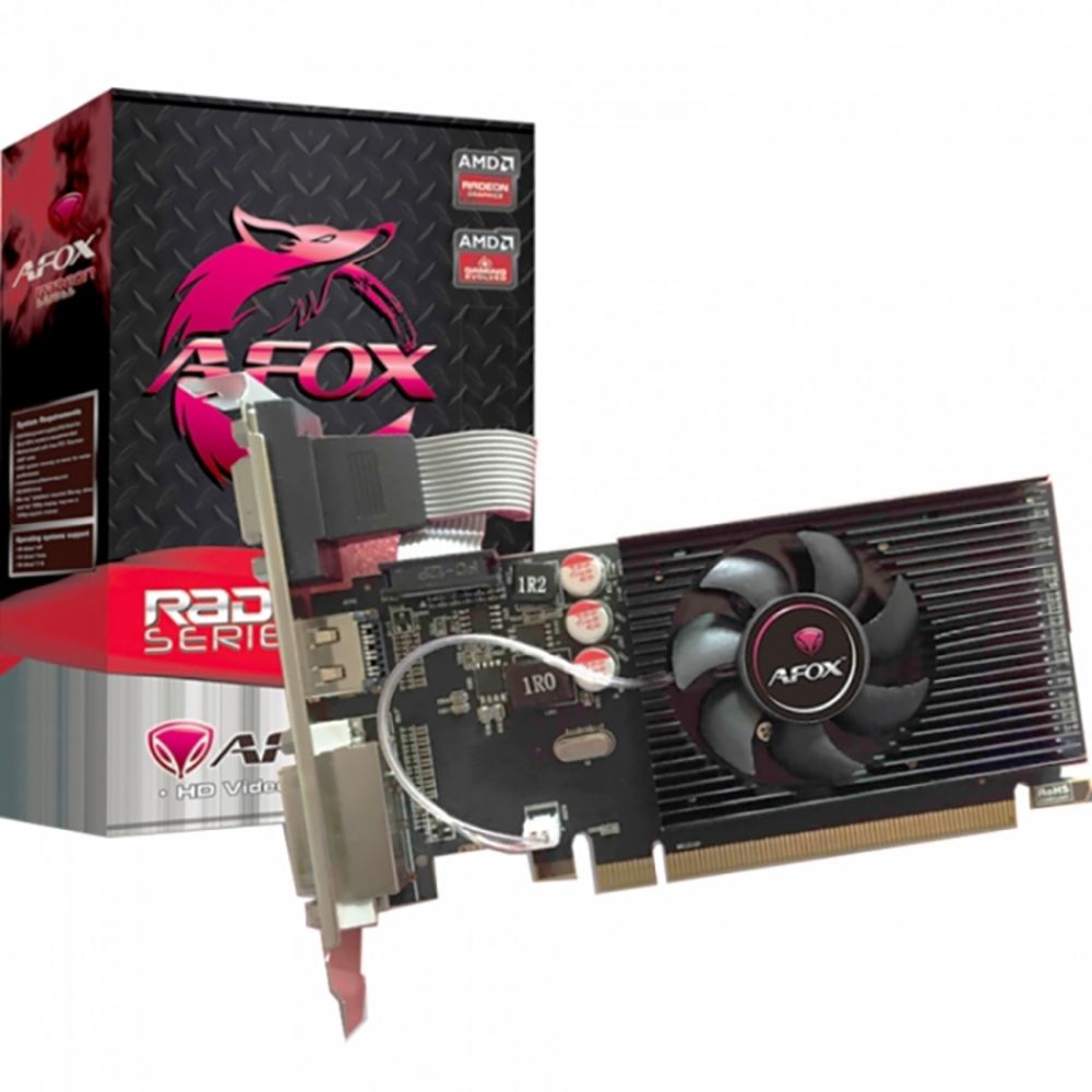 Видеокарта Radeon R5 220, 2Gb GDDR3 64bit, AFox AFR5220-2048D3L9-V2, RTL