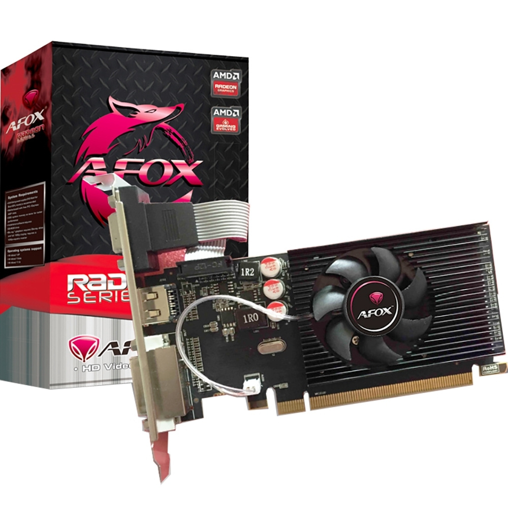 Видеокарта Radeon R5 230, 1Gb GDDR3 64bit, AFox AFR5230-1024D3L5, RTL
