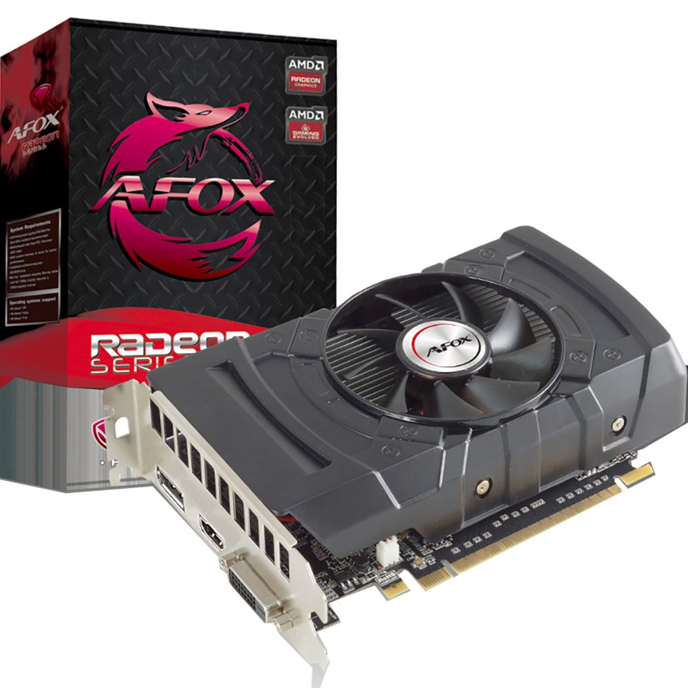 Видеокарта Radeon RX 550, 4Gb DDR5 128bit, AFox AFRX550-4096D5H3, RTL