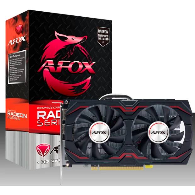 Видеокарта Radeon RX 580, 8Gb GDDR5 256bit, AFox AFRX580-8192D5H1-V2, RTL