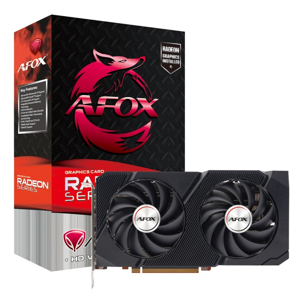 Видеокарта Radeon RX 6650 XT, 8Gb GDDR6 128bit, Afox AFRX6650XT-8GD6H6, RTL