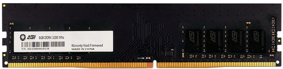 Оперативная память 8Gb AGI UD138 AGI320008UD138, DDR IV, PC-25600, 3200MHz