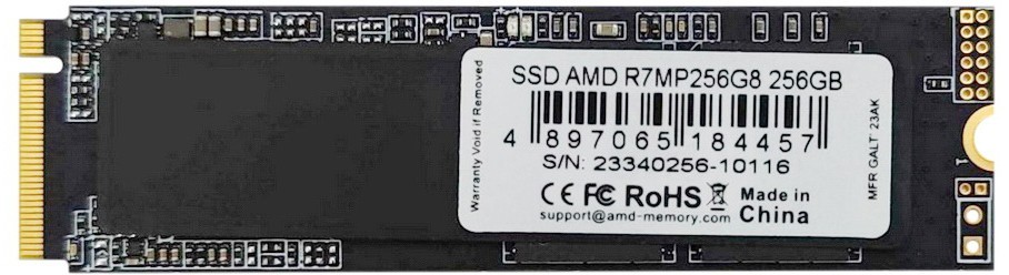 256Gb SSD AMD Radeon R7 R7MP256G8, (4900/1400), NVMe M.2