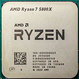 Процессор AMD Ryzen 7 5800X BOX, 3.8GHz, AM4, 8 cores, BOX