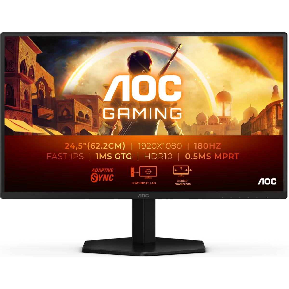 Монитор 24.5" AOC 25G42E, 1920x1080, IPS, 180Hz, (HDMI, DP)