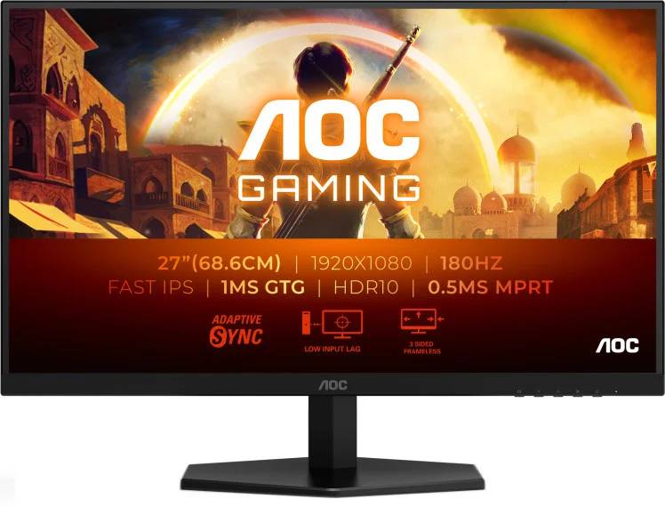 Монитор 27" AOC 27G42E, 1920x1080, IPS, 180Hz, Speakers (HDMI, DP)